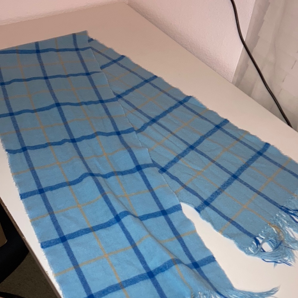 Blue Plaid Scarf